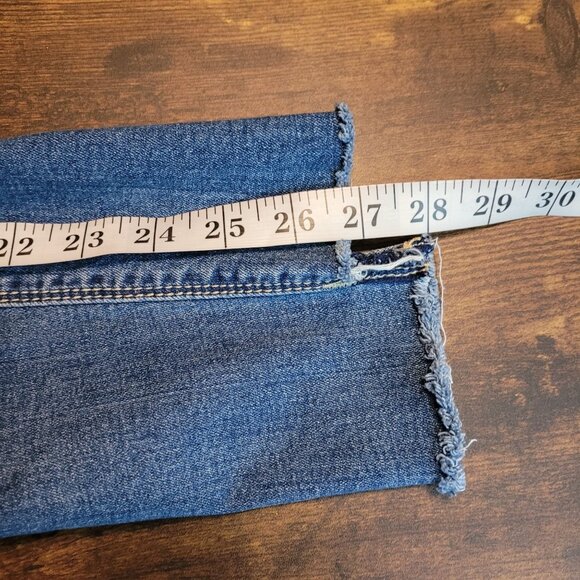 Seven7 Jeans Size 12 High Rise Legging Raw Step Hem Tummy Control Ripped - Picture 10 of 12